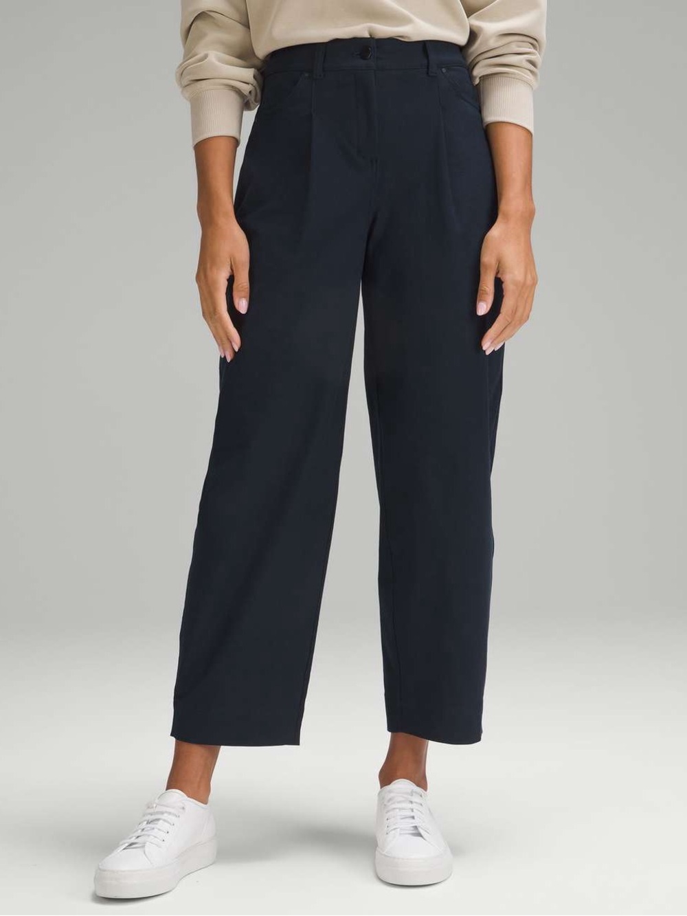 LULULEMON | city sleek barrel-leg pant | full length | navy | sz 27
